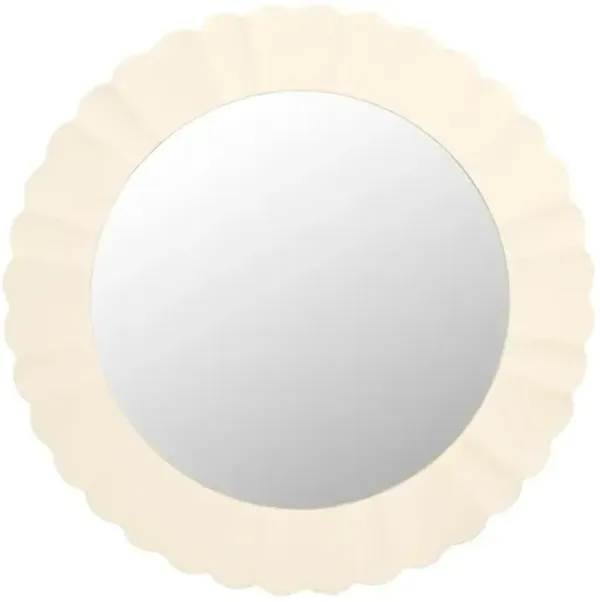 SAFAVIEH Home Collection Nooa Soft White 36-inch Round Decorative Accent Wall Mirror