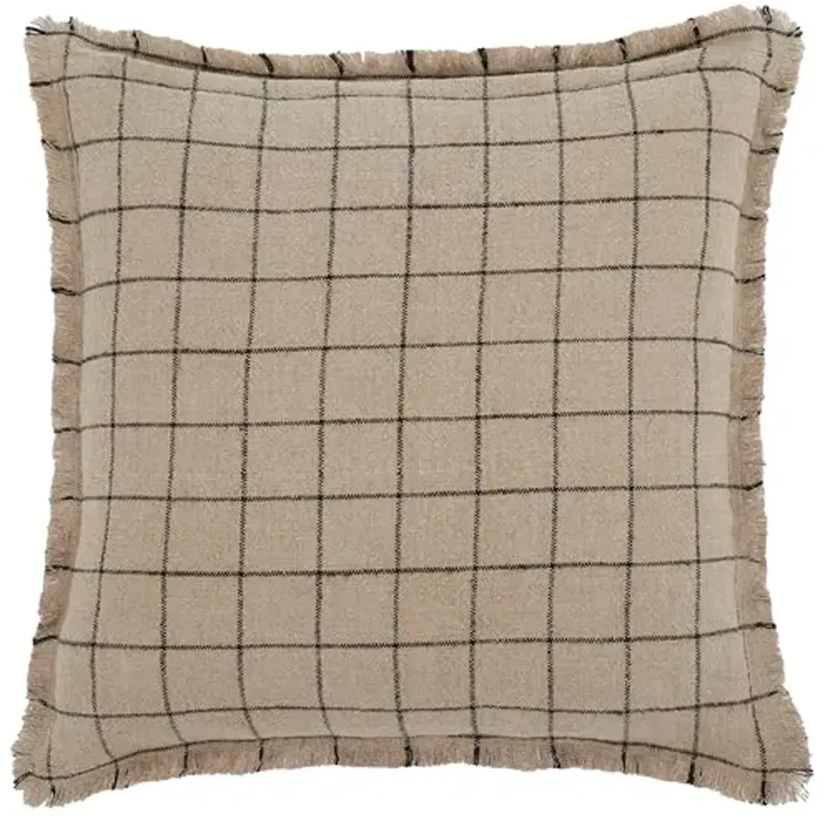 SAFAVIEH Alita 20x20 Pillow, Natural/Black