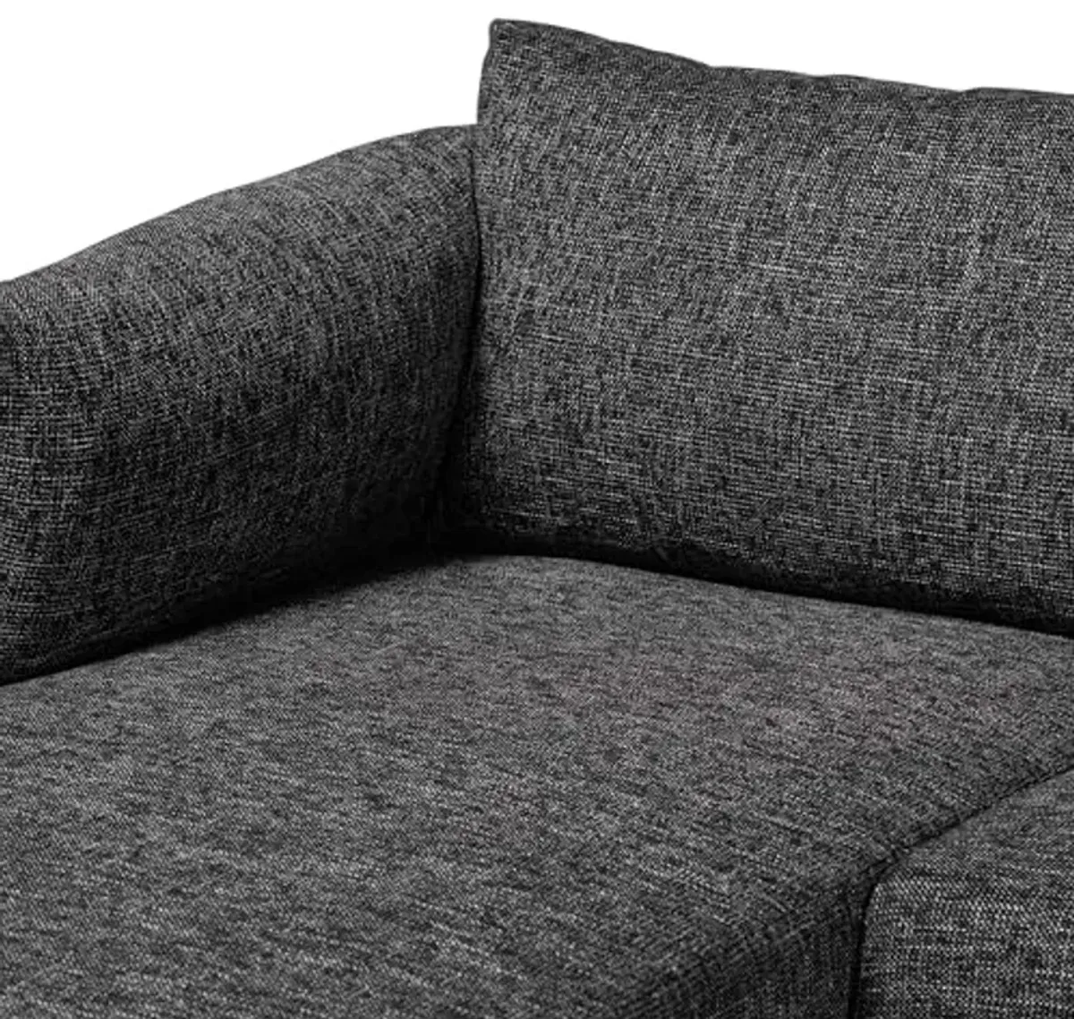 Baxton Studio Cantu Modern Gravel Twill Fabric Left Facing Sectional Sofa