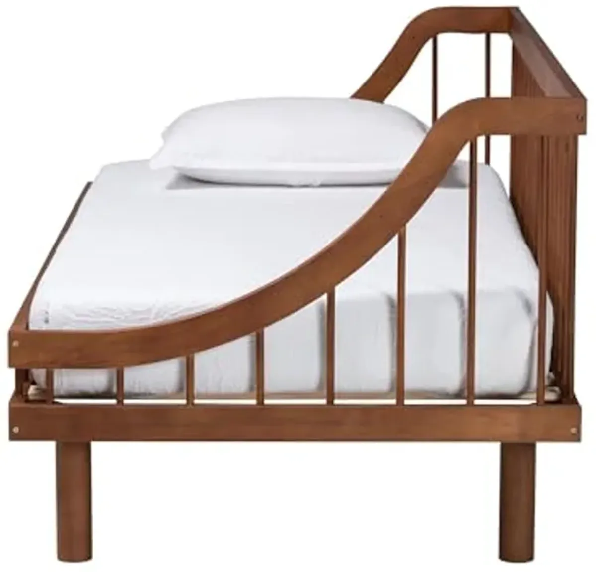 Baxton Studio Helio Mid-Century Modern Walnut Brown Finished Wood Twin Daybed