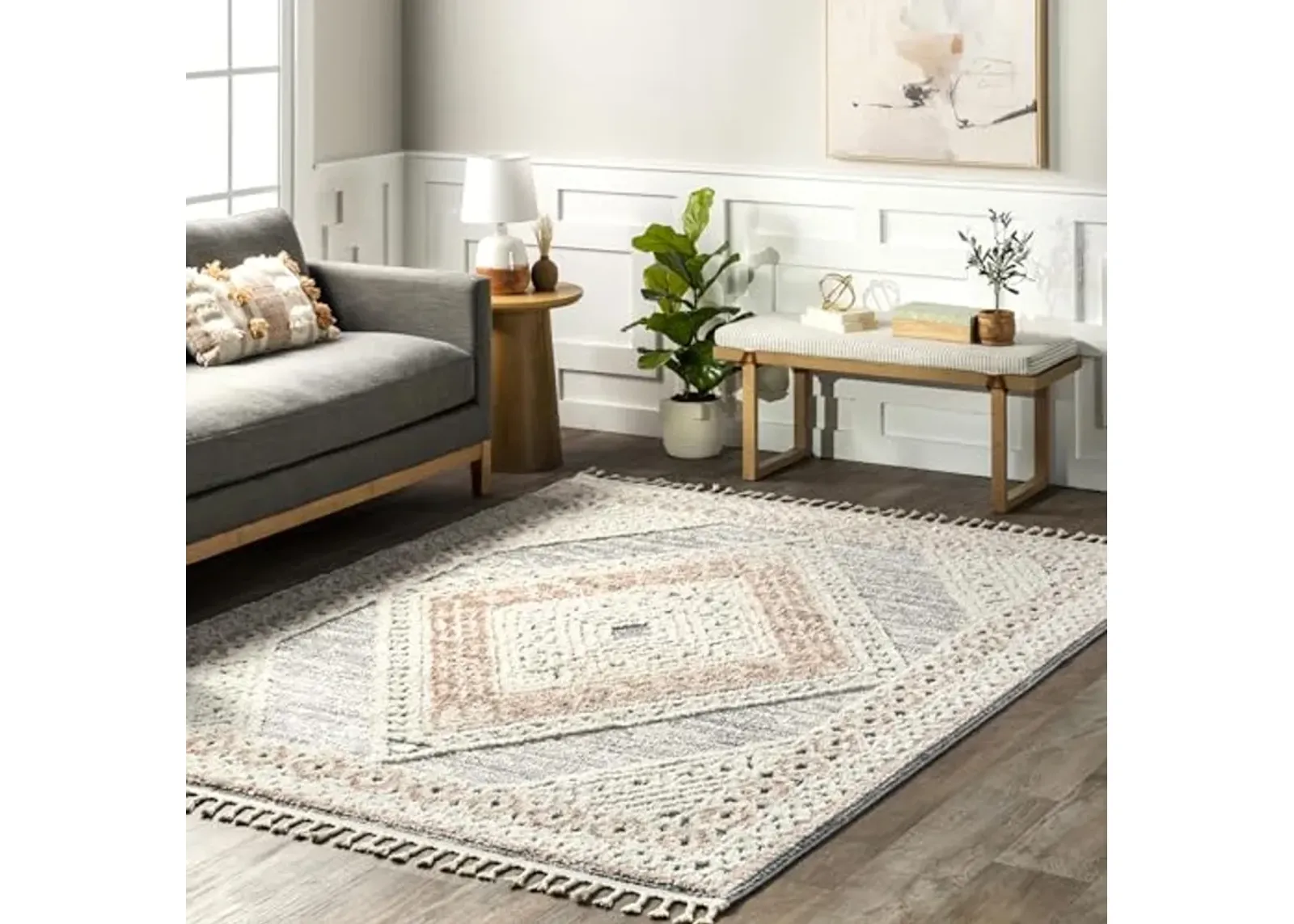 nuLOOM Acacia Diamond 3' x 5' Accent Rug for Living Room Bedroom Dining Room Entryway Kitchen, Acacia Multicolor