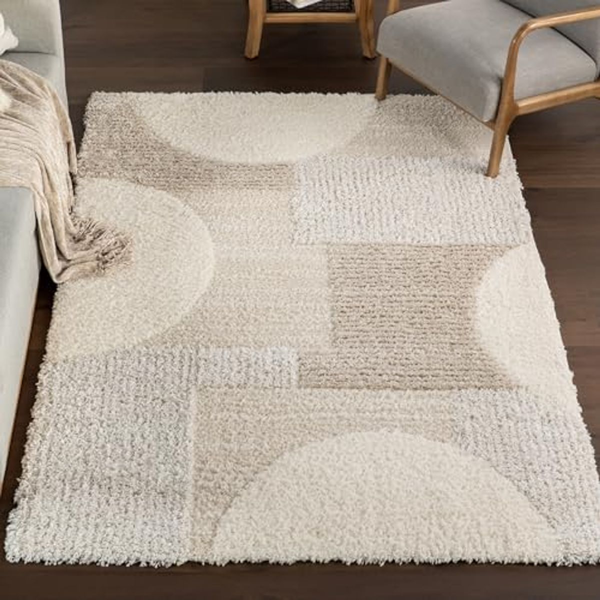 nuLOOM Ailani Geometric 10' x 14' Area Rug for Living Room Bedroom Dining Room Kitchen, Ailani Beige