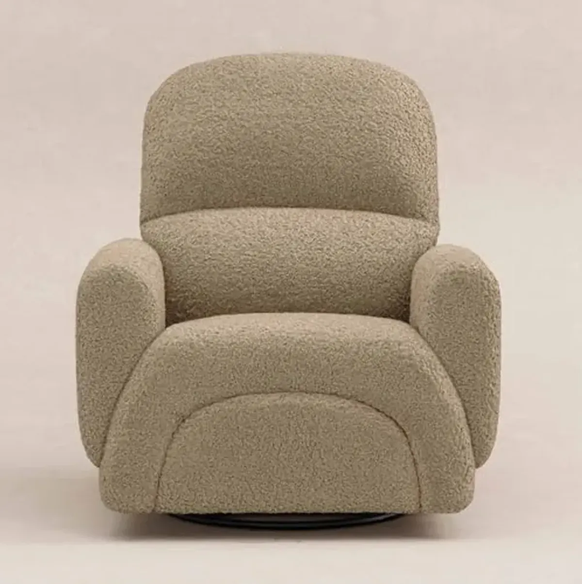 Babyletto Rainbow Recliner and Swivel Glider in Latte Teddy Loop, Greenguard Gold Certified and CertiPUR-US® Certified