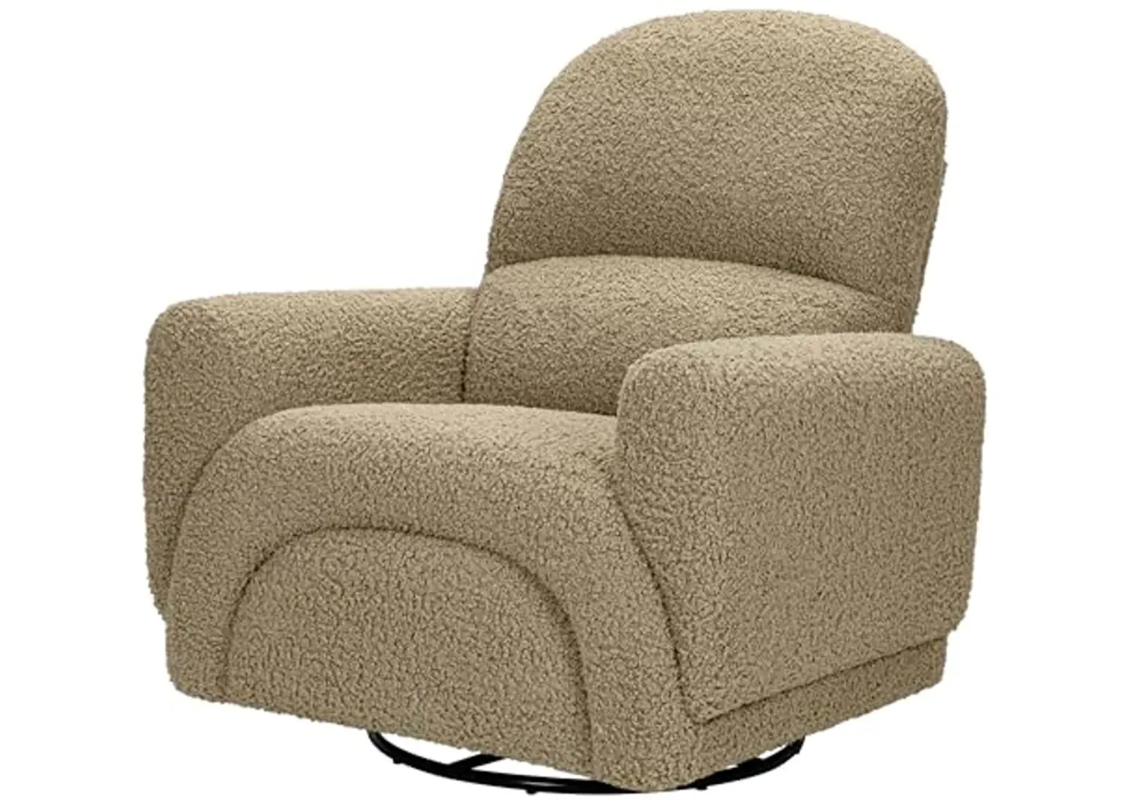 Babyletto Rainbow Recliner and Swivel Glider in Latte Teddy Loop, Greenguard Gold Certified and CertiPUR-US® Certified