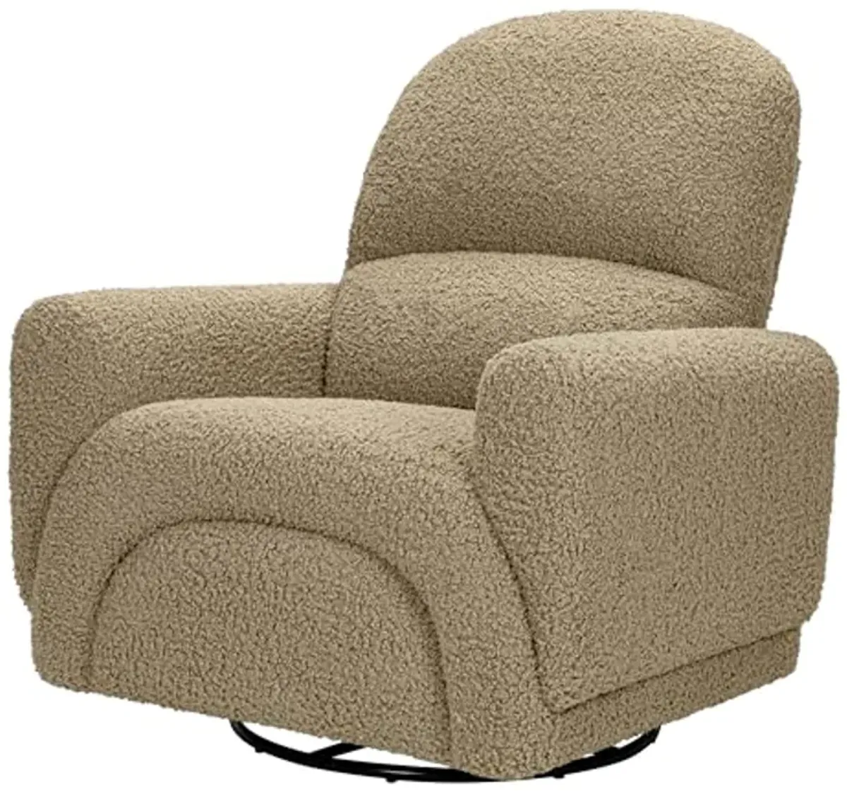 Babyletto Rainbow Recliner and Swivel Glider in Latte Teddy Loop, Greenguard Gold Certified and CertiPUR-US® Certified