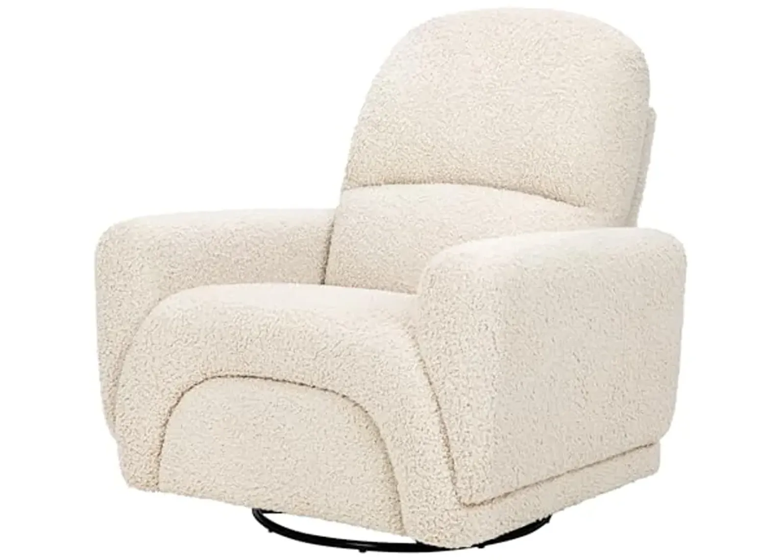 Babyletto Rainbow Recliner and Swivel Glider in Almond Teddy Loop, Greenguard Gold Certified and CertiPUR-US® Certified