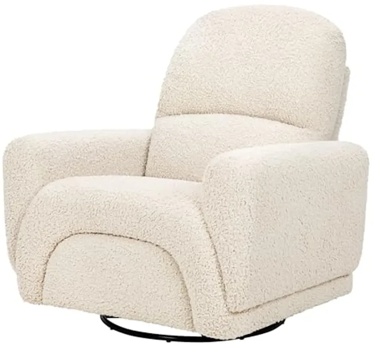 Babyletto Rainbow Recliner and Swivel Glider in Almond Teddy Loop, Greenguard Gold Certified and CertiPUR-US® Certified