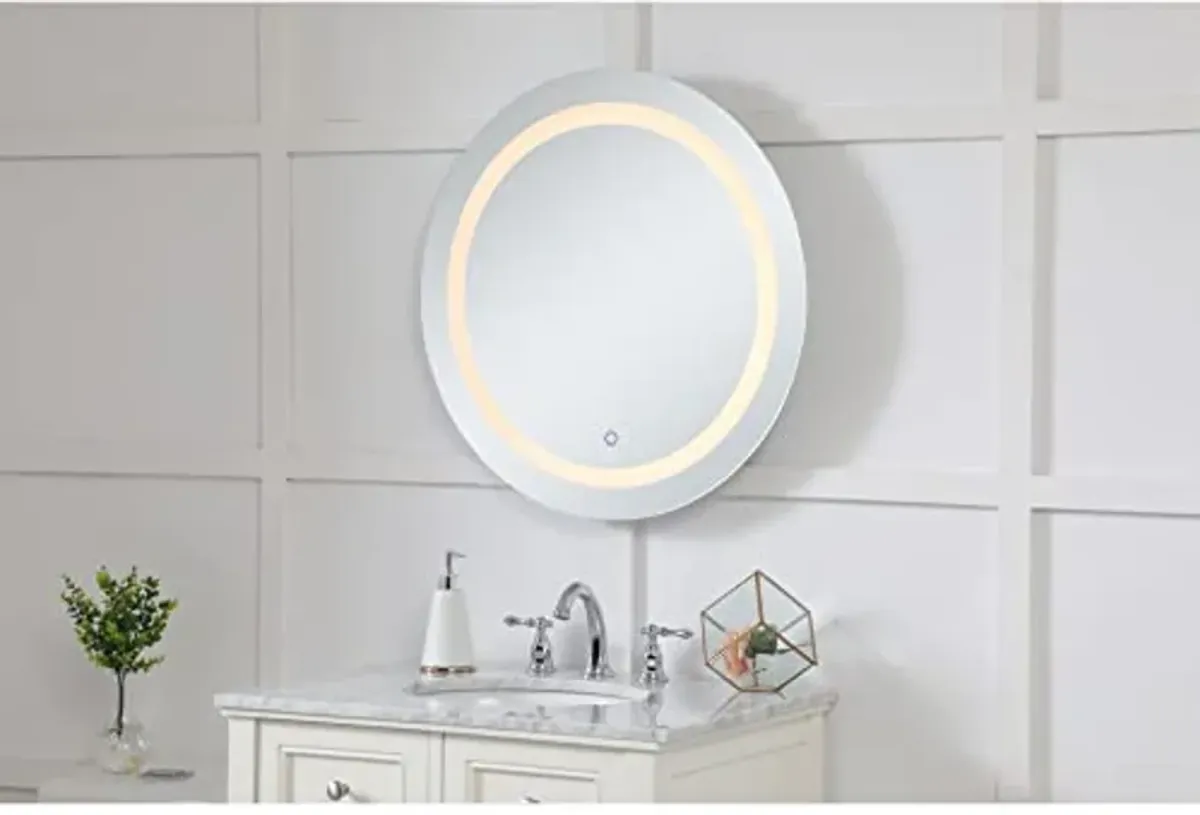 Ergode Helios 28" Hardwired LED Mirror - Touch Sensor, Color Changing Temperature - Versatile & Aesthetically Pleasing Bathroom Vanity Mirror