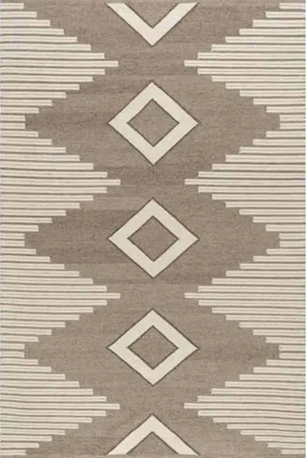 Rugs USA Grove Southwestern Wool Blend Area Rug, 2'8" x 8', Taupe
