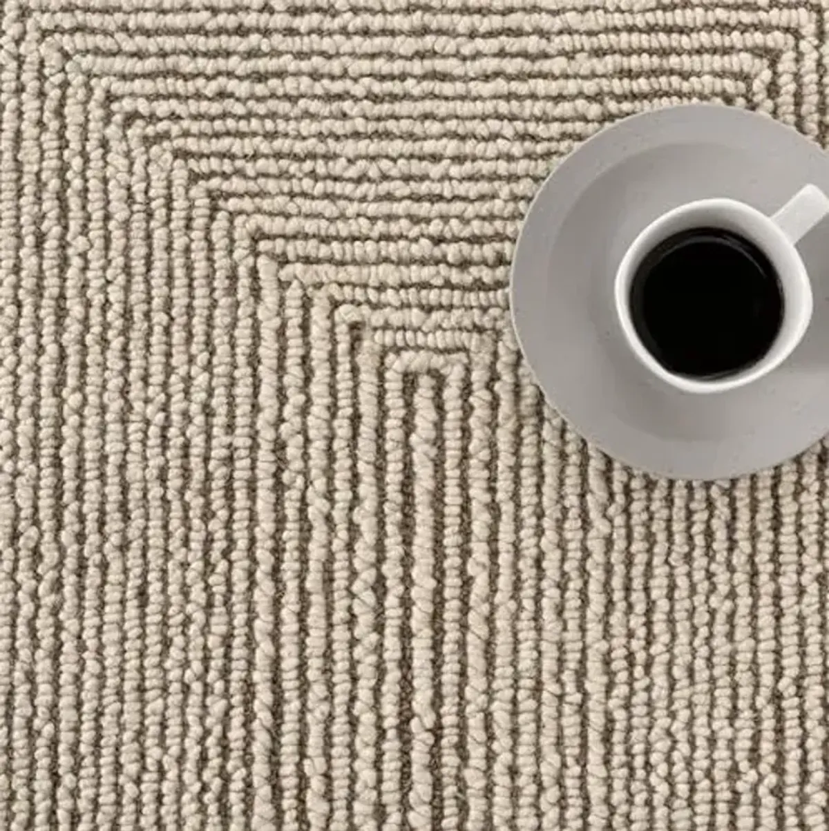 Rugs USA Stoic Beige, 4' x 6', Handmade, Solid, Wool, Soft and Textured, High Traffic, Stain Resistant, Easy Clean, Durable Area Rug for Bedroom, Living Room, Dining Space, Den, Foyer, Entryway