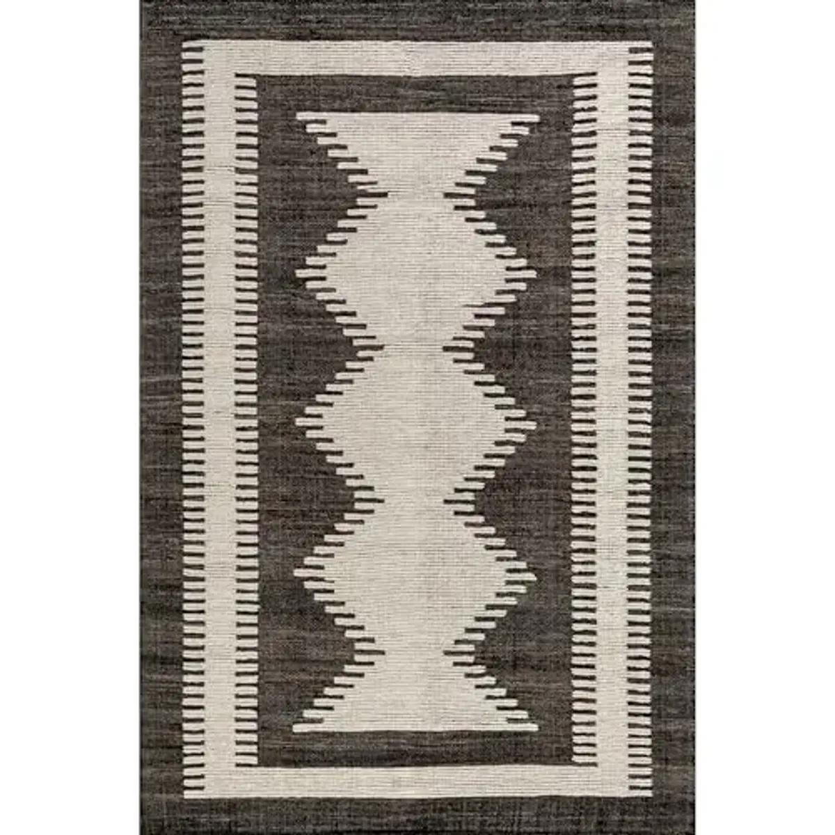 Rugs USA Sante Fe Southwestern Wool Blend Area Rug, 4x6, Black