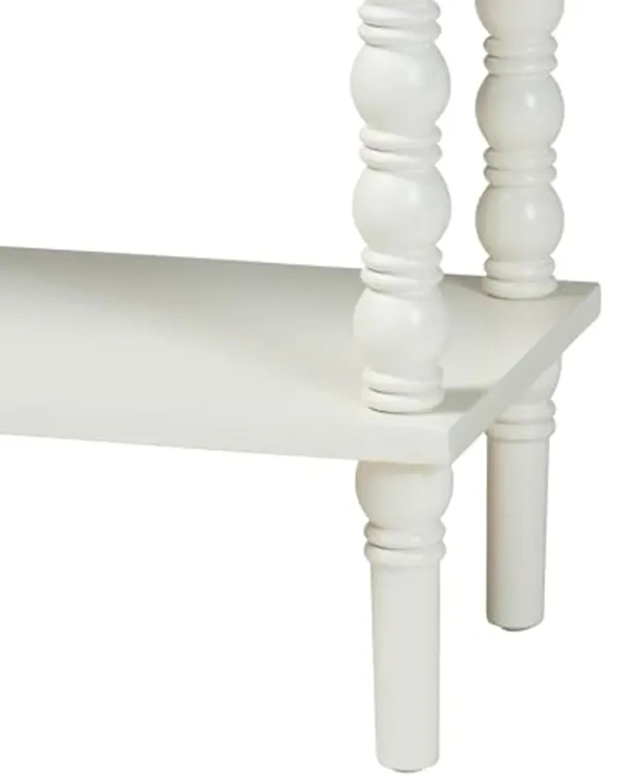 Baxton Studio Malinda Console Table with Spindle Legs, 2-Drawer, White