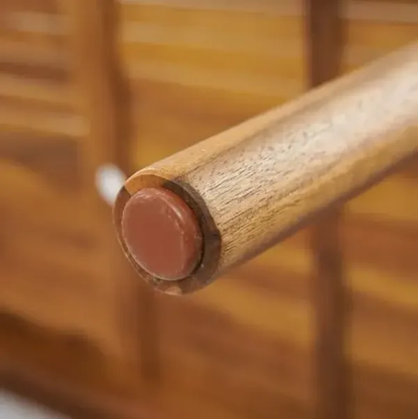 Christopher Knight Home Patio Rectangular Acacia Wood Dining Table with Umbrella Hole, Sturdy for Outdoor Dining, BBQ, Garden, Pair with Dining Chair/Bench, Teak Finish