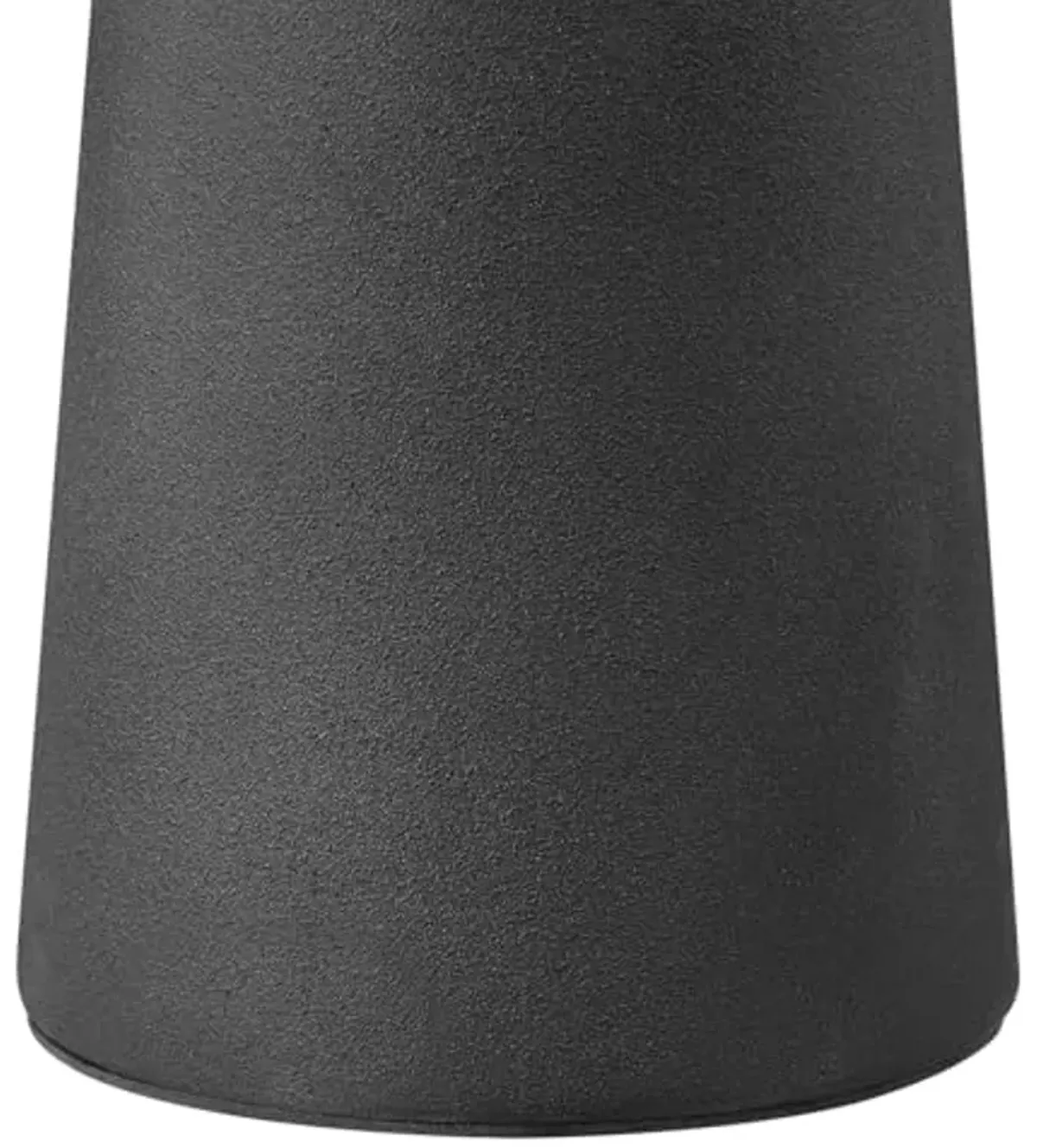 Novogratz x Globe 18" Ceramic Table Lamp, Matte Black, Off-White Tapered Fabric Shade, in-Line Rocker Switch, 5 Ft. Clear Cord, Home Office, Desk, Living Room