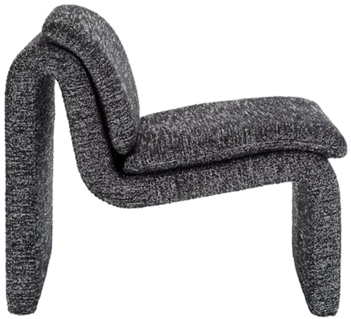 Modway Dune Curved Lounge Chair in Charcoal