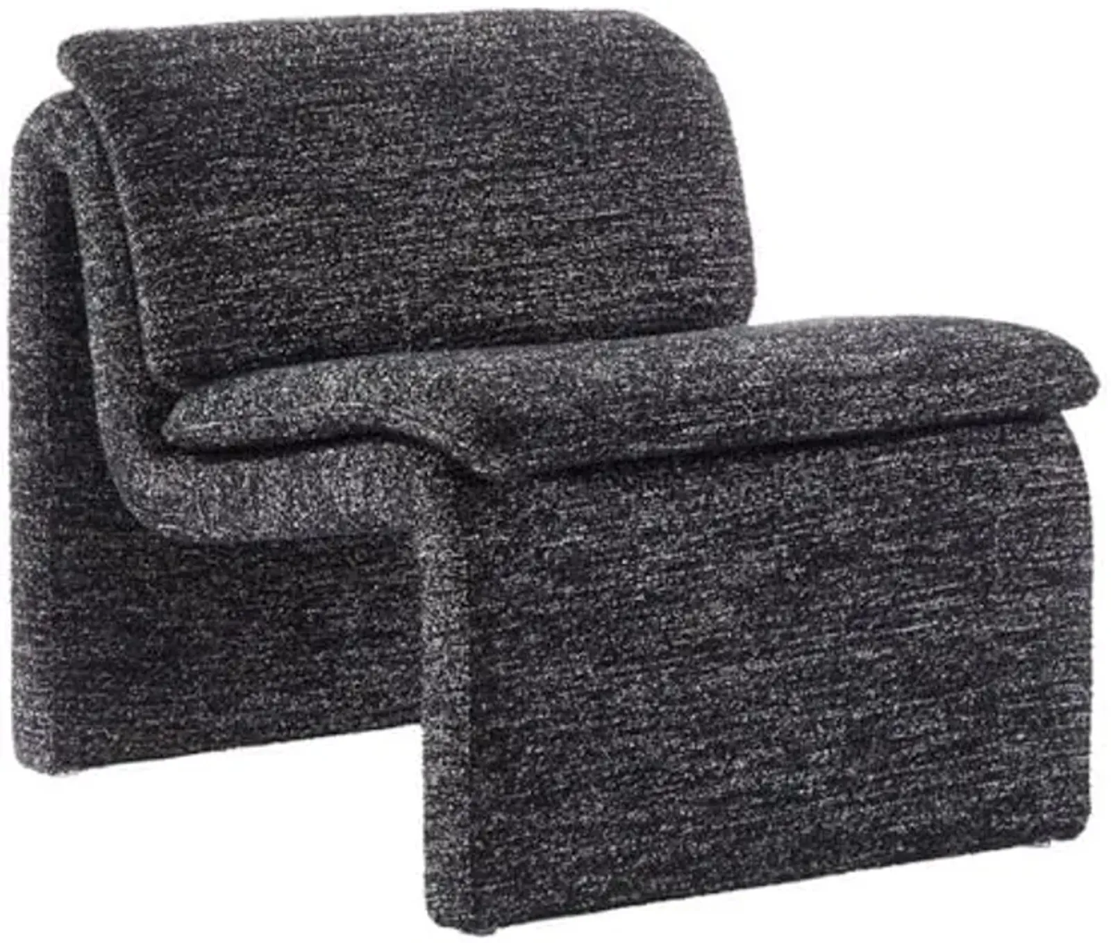 Modway Dune Curved Lounge Chair in Charcoal