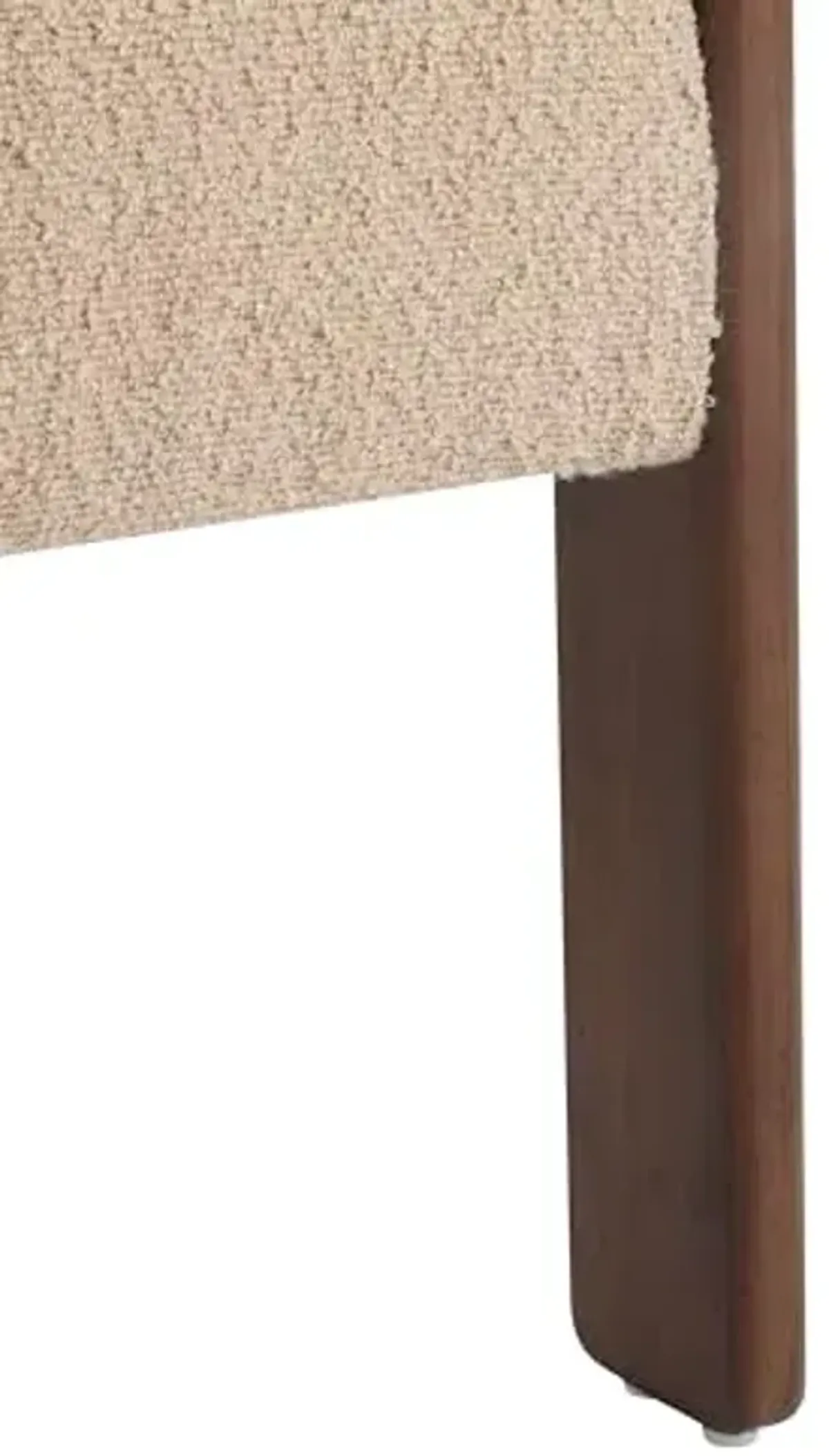 Christopher Knight Home Nettie Modern Accent Chair for Living Room, Boucle Fabric Single Lounge Sofa Chair with Wooden Frame, Comfy Reading Chair for Bedroom, Lounge Armchair with Cushion, Dark Beige