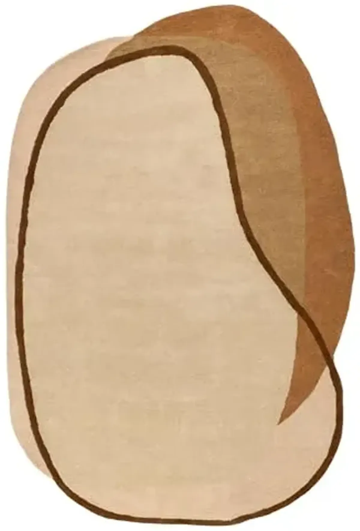 Rugs USA Greenwich Abstract Wool Area Rug, 6x9, Beige