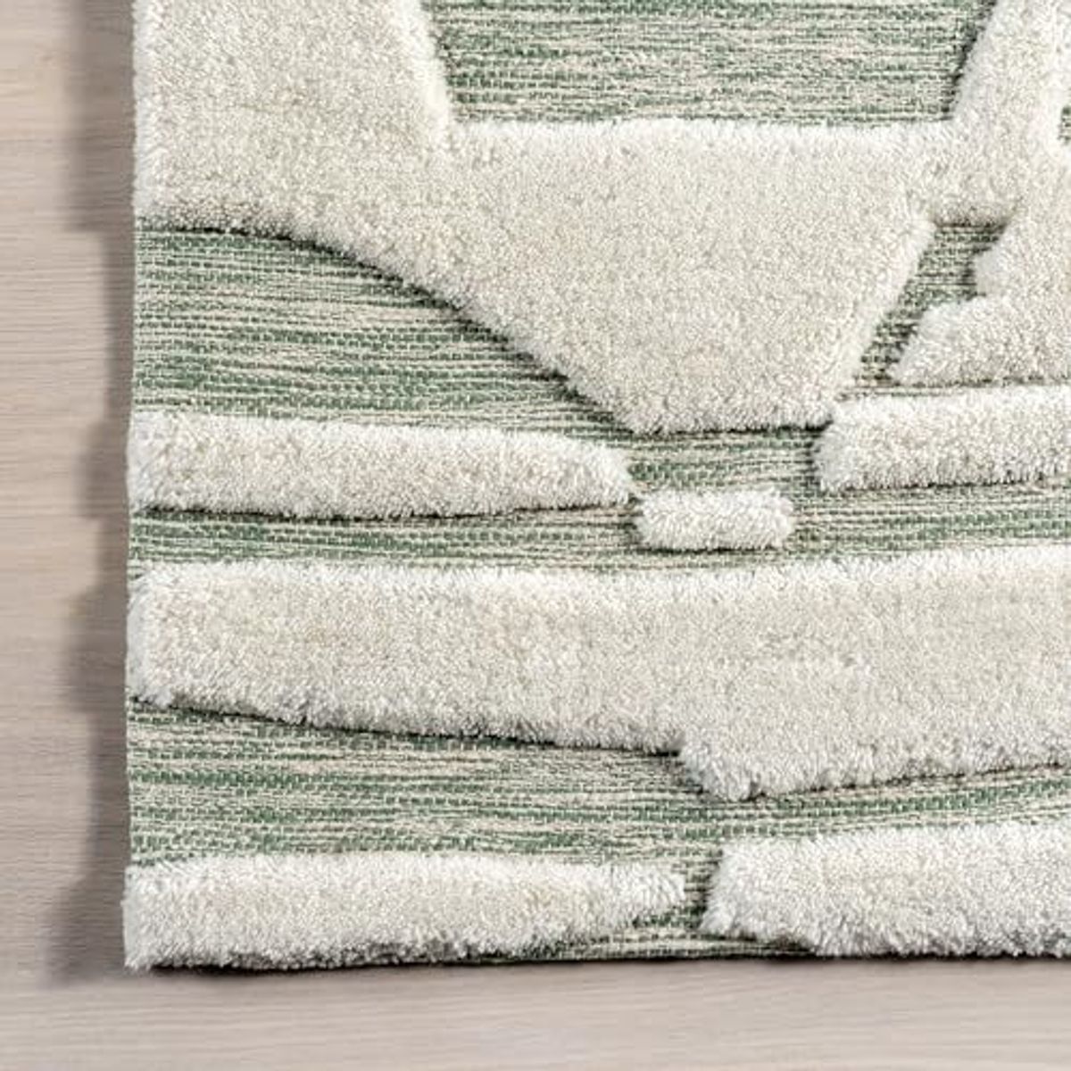 Rugs USA x Prabal Gurung Babai New Zealand Wool Area Rug, 5x8, Green