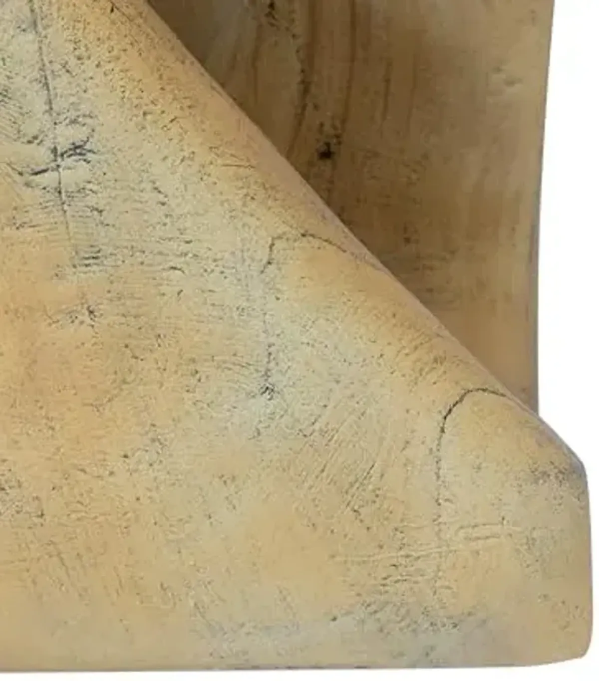 Christopher Knight Home Outdoor Side Table,Twist Shape End Table,Decorative Accent Table,Garden Stool Table for Patio Balcony Beach Pool Side,Lightweight Concrete,Wood Like Texture,Natural