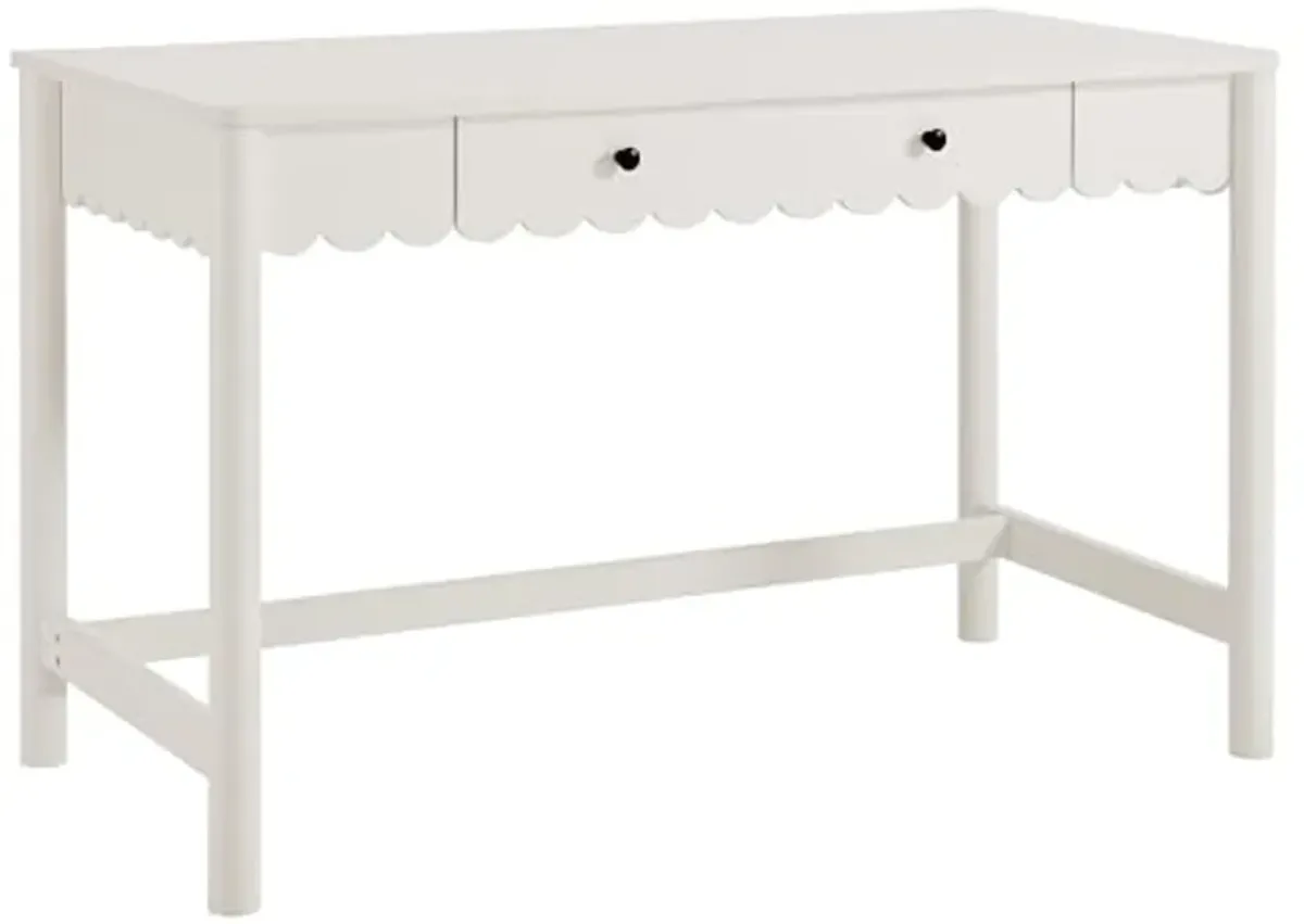 Modway Emmeline Scallop Desk in White