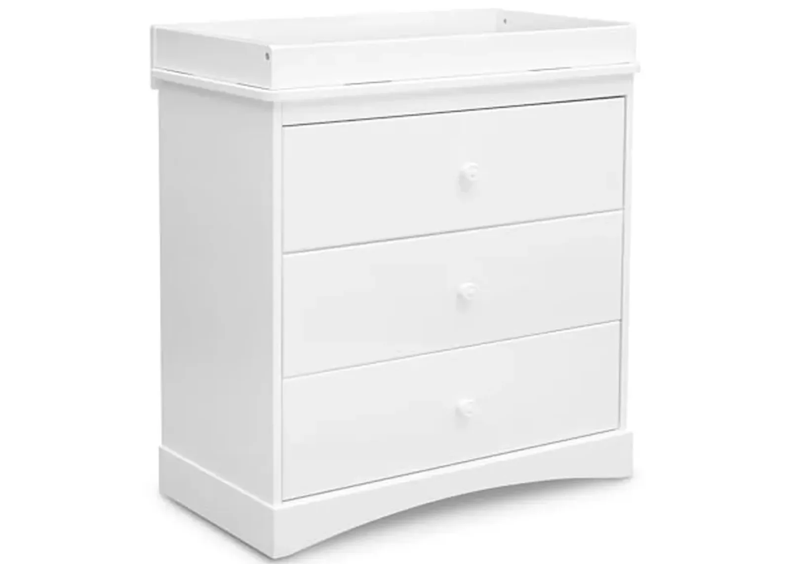 Delta Children Sutton 3 Drawer Dresser with Changing Top and Interlocking Drawers - Greenguard Gold Certified, Bianca White