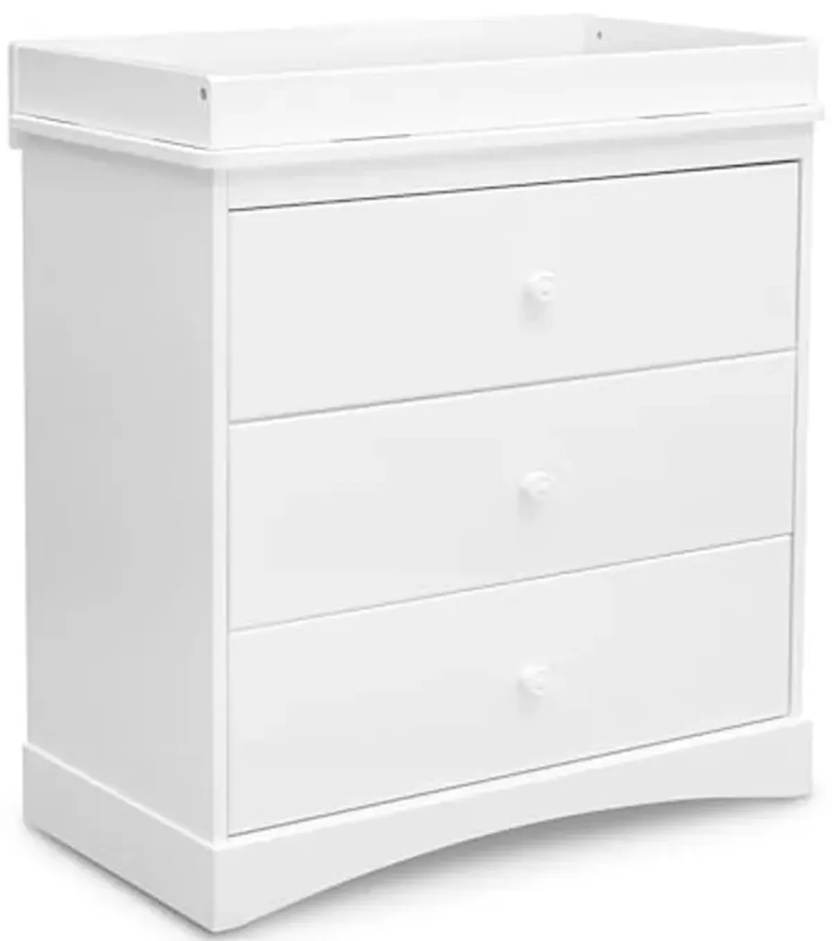 Delta Children Sutton 3 Drawer Dresser with Changing Top and Interlocking Drawers - Greenguard Gold Certified, Bianca White