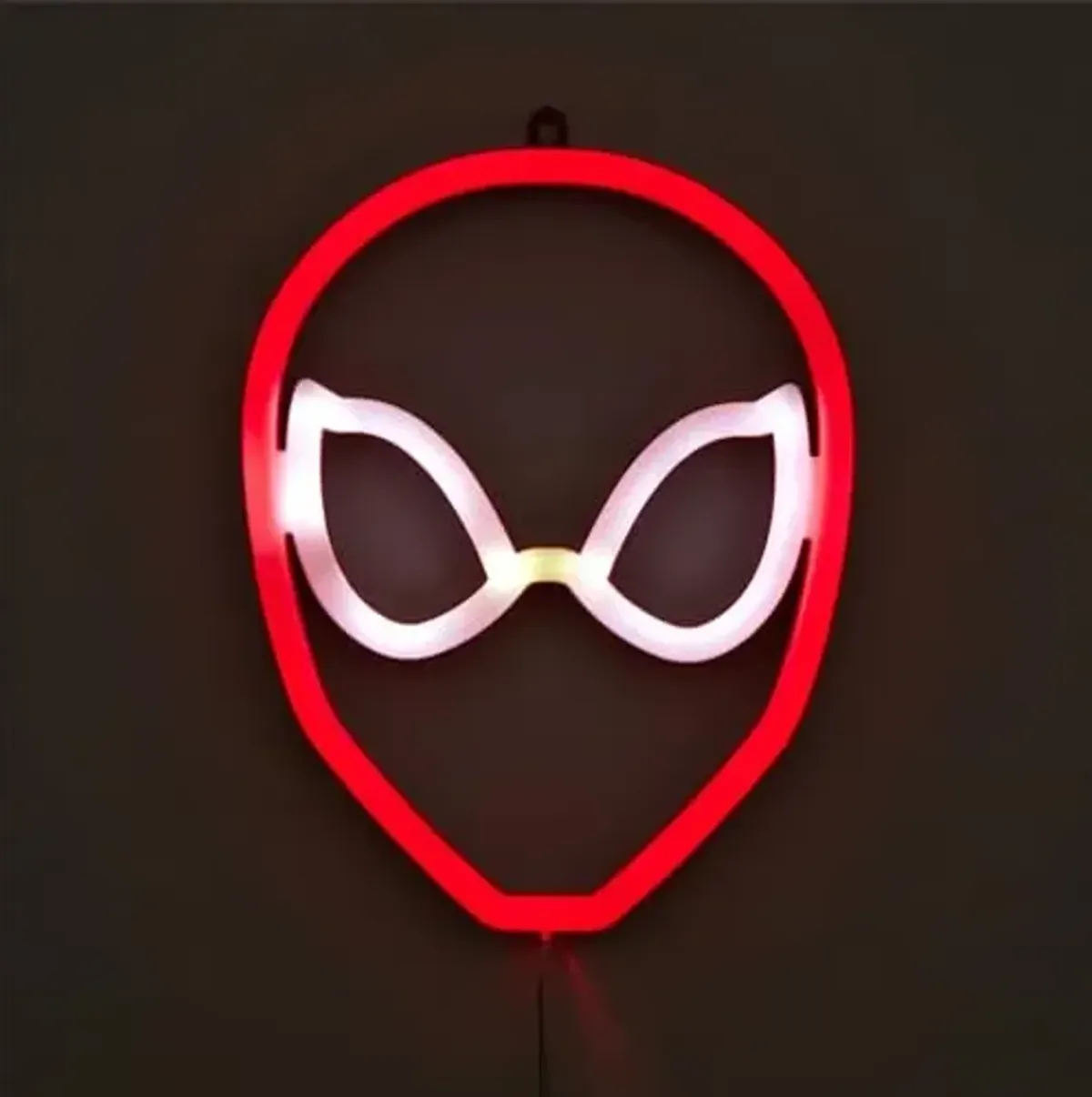 Marvel Spiderman Neon Figural LED Hanging Wall Art,Kids Bedroom & Playroom Wall Décor, 6.1" x 8.3"