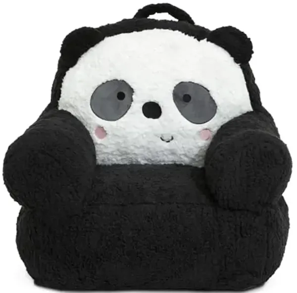 Delta Children Panda Cozee Buddy Chair, Black/White