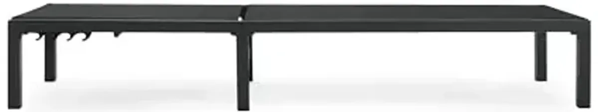 Christopher Knight Home Patio Chaise Lounges Set of 2, Aluminum Adjustable Lounge Seating, 5-Position Backrest Recliner, Mesh Design Chaise, Flat Tanning Chair for Poolside Balcony Backyard, Black