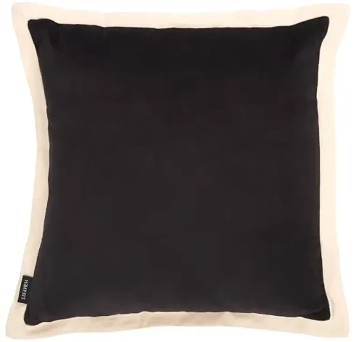 SAFAVIEH Jordy, 18 X 18, Black/Natural, Cotton Throw Pillow