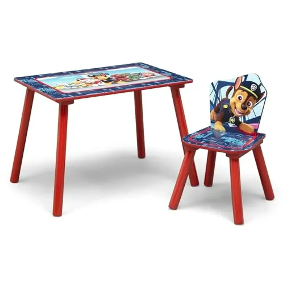 Delta Children - PAW Patrol 3-Piece Toddler Playroom Set + Twinkle Galaxy Dual Sided Fiber Core Crib and Toddler Mattress (Bundle)
