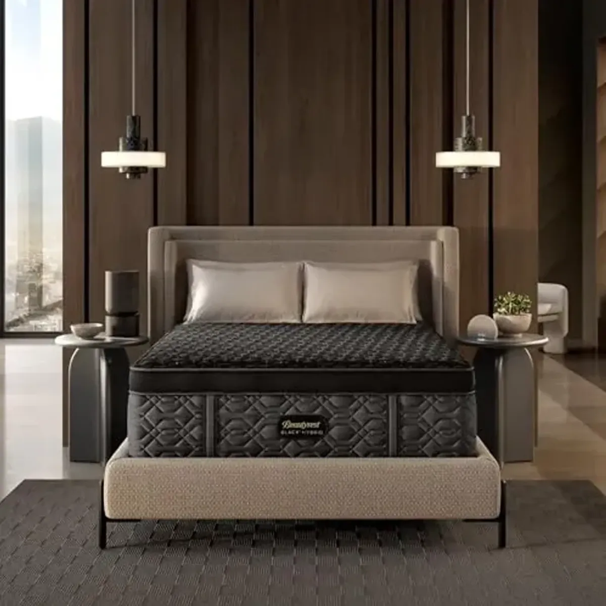 Beautyrest Black Series Four Apex Top Firm 16" Twin XL Hybrid Mattress, Cooling Tech, Contouring Comfort, Individualized Support, CertiPUR-US, 100-Night Sleep Trial, 10-Year Limited Warranty