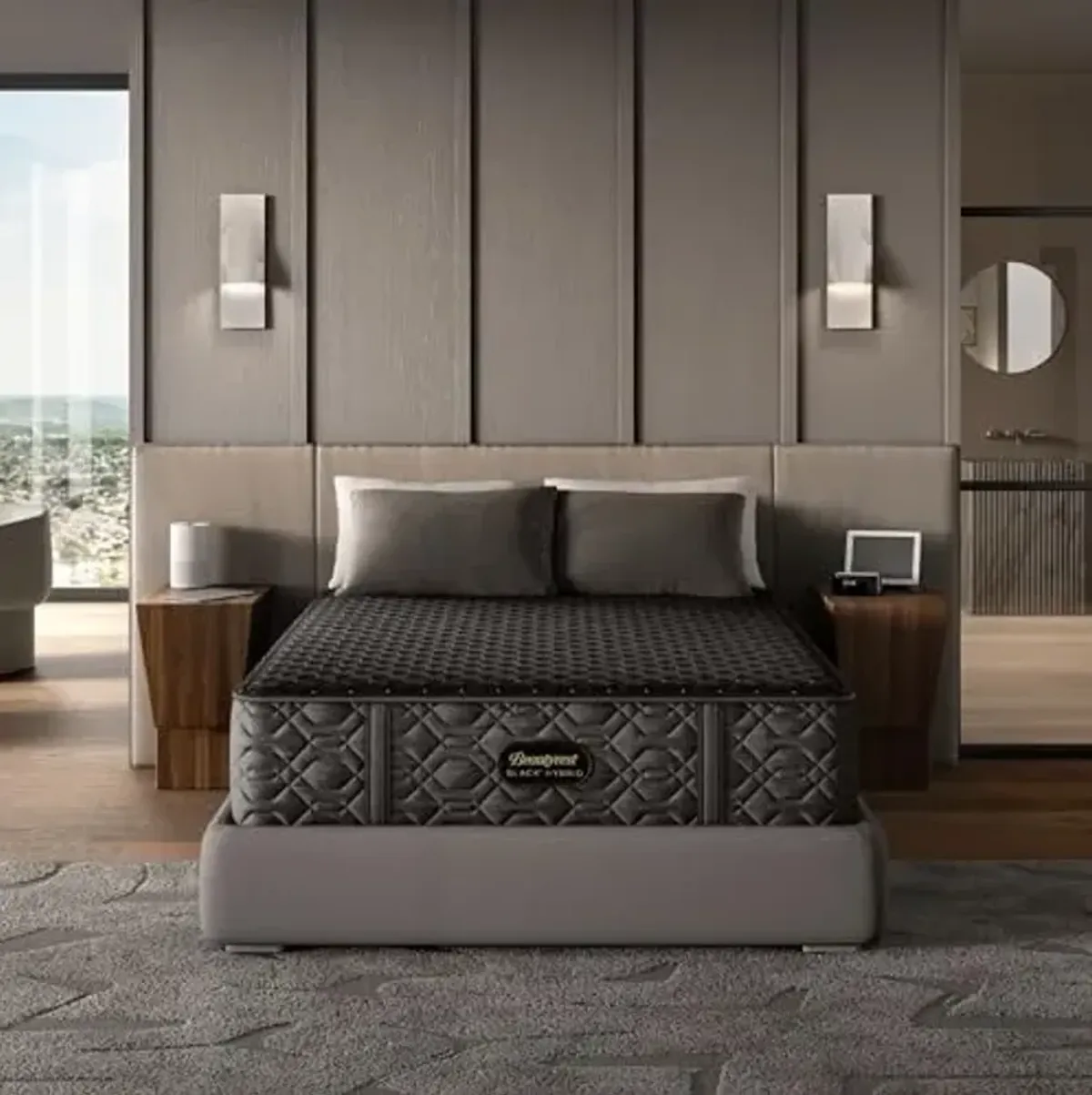 Beautyrest Black Series Three Plush 14.5" King Hybrid Mattress, Cooling Tech, Contouring Comfort, Individualized Support, CertiPUR-US, 100-Night Sleep Trial, 10-Year Limited Warranty