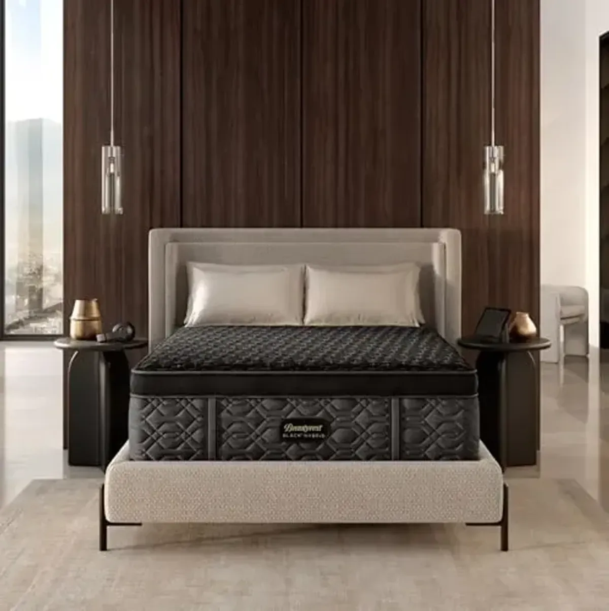 Beautyrest Black Series Four Apex Top Plush 16" Cal King Hybrid Mattress, Cooling Tech, Contouring Comfort, Individualized Support, CertiPUR-US, 100-Night Sleep Trial, 10-Year Limited Warranty