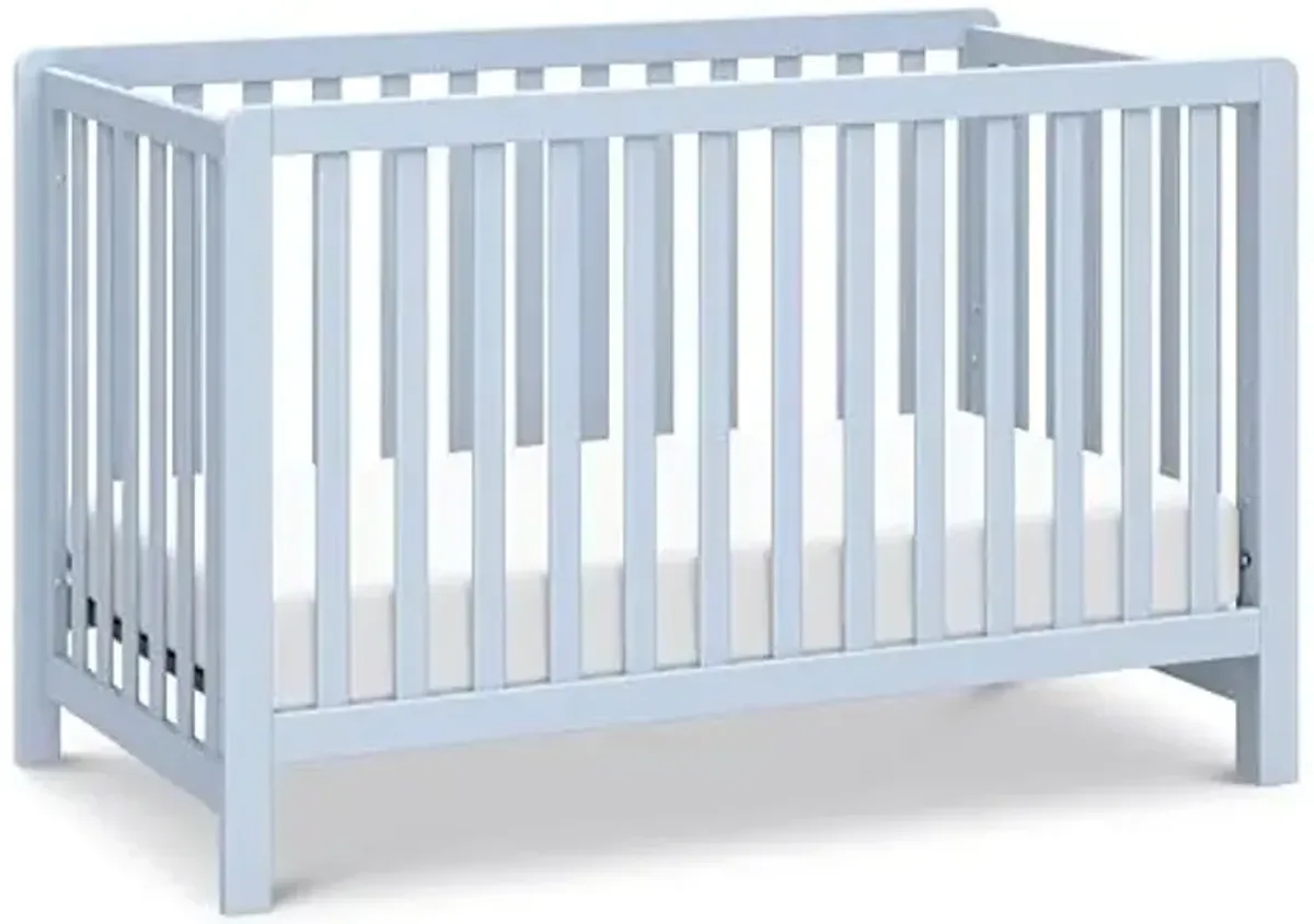 Carter's by DaVinci Colby 4-in-1 Low-Profile Convertible Crib in Powder Blue, Greenguard Gold Certified