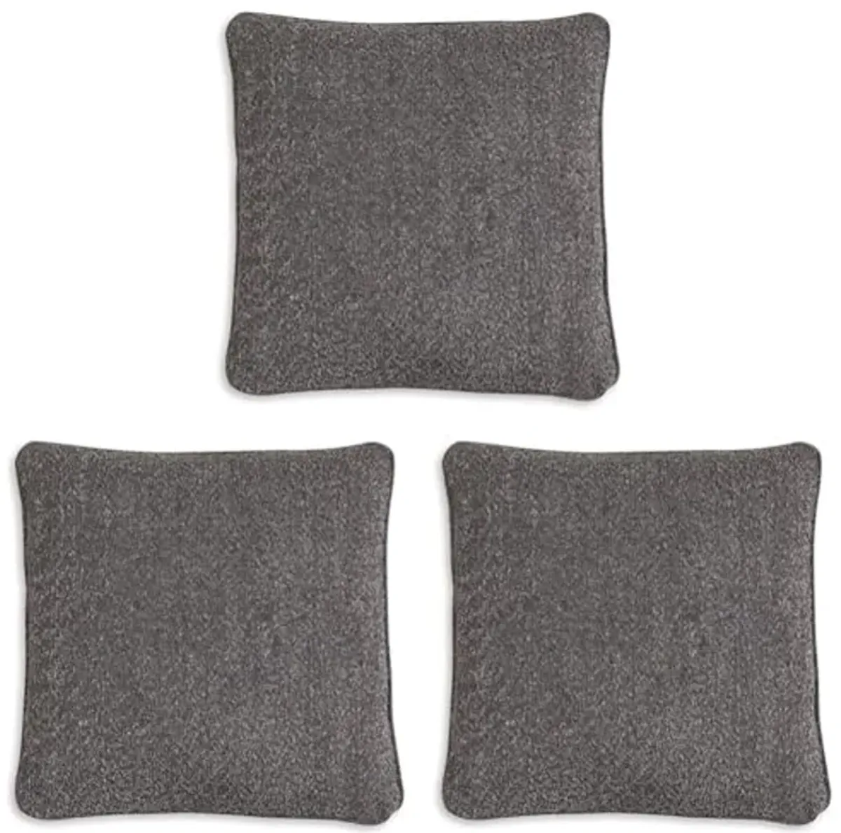 Signature Design by Ashley Aidton Next-Gen Nuvella Casual Indoor/Outdoor 22x22 Inches Pillow with Zipper Closure, Gray (Pack of 3)