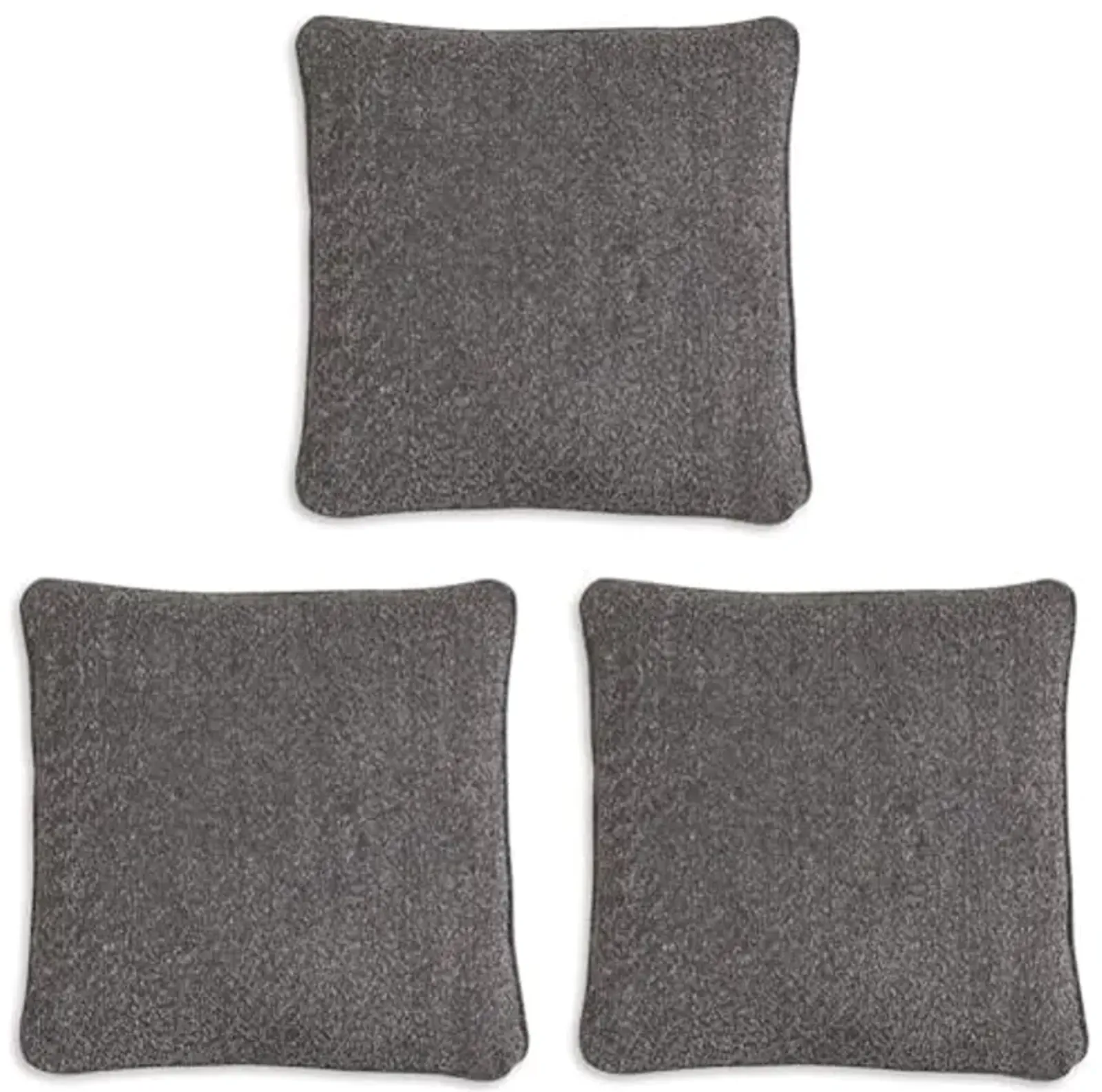 Signature Design by Ashley Aidton Next-Gen Nuvella Casual Indoor/Outdoor 22x22 Inches Pillow with Zipper Closure, Gray (Pack of 3)