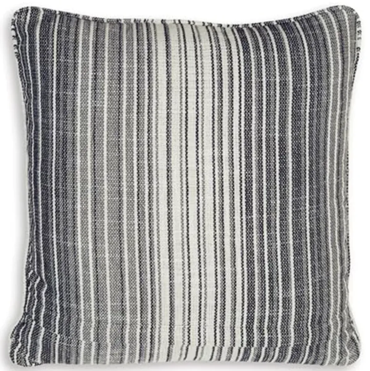 Signature Design by Ashley Chadby Next-Gen Nuvella Casual Indoor/Outdoor 22x22 Inches Striped Pillow with Zipper Closure, White & Light Gray (Pack of 2)