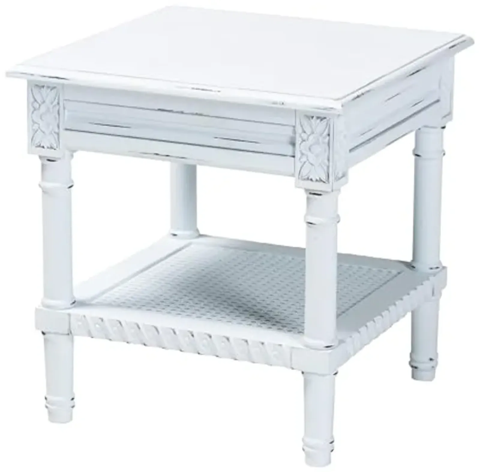 Baxton Studio Jeanne Vintage Traditional White Wood End Table