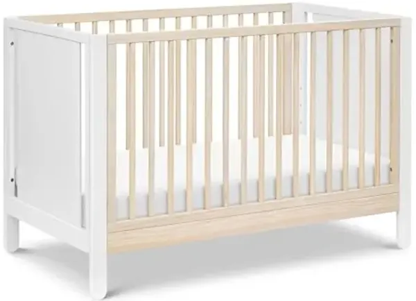 Carter's by Davinci Marisol 4-in-1 Convertible Crib in White/Washed Natural, GREENGUARD Gold Certified