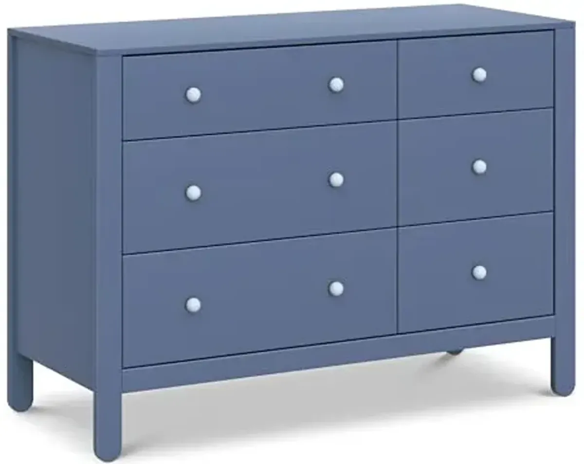 Carter's by Davinci Marisol 6-Drawer Dresser in Cove Blue/Powder Blue, GREENGUARD Gold Certified