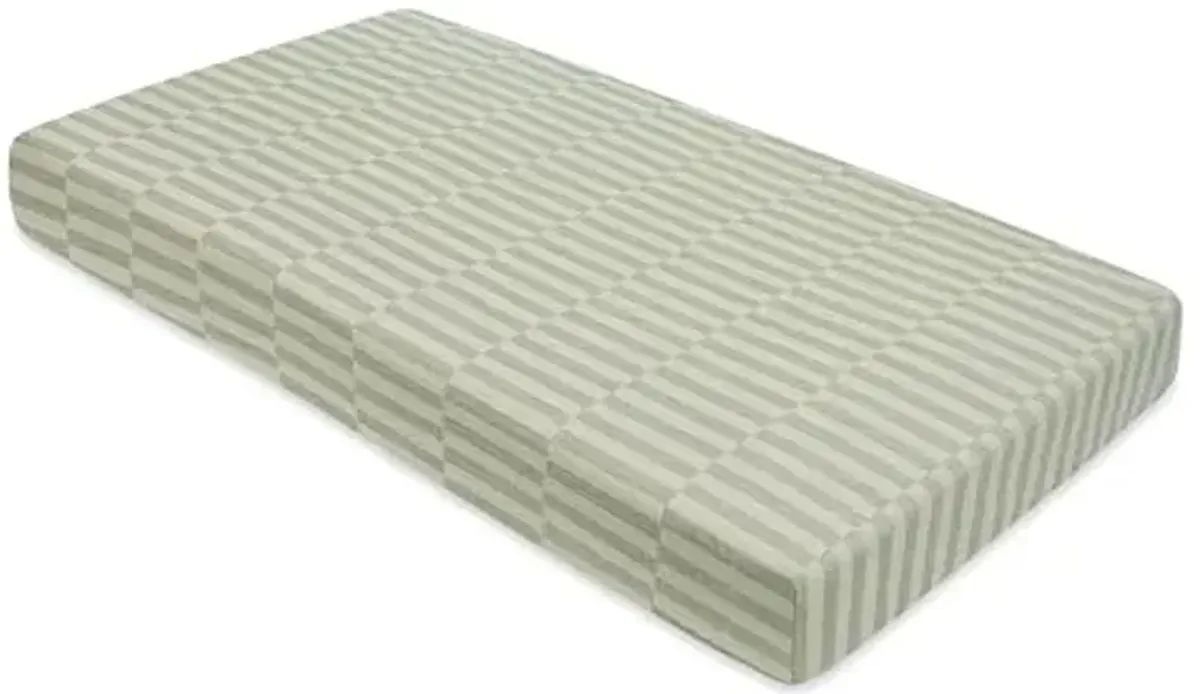 Babyletto 100% Organic Cotton Crib Sheet, GOTS-Certified, Fitted 360°, Ultra-Soft and Breathable Muslin - Moss Green Offset Stripe