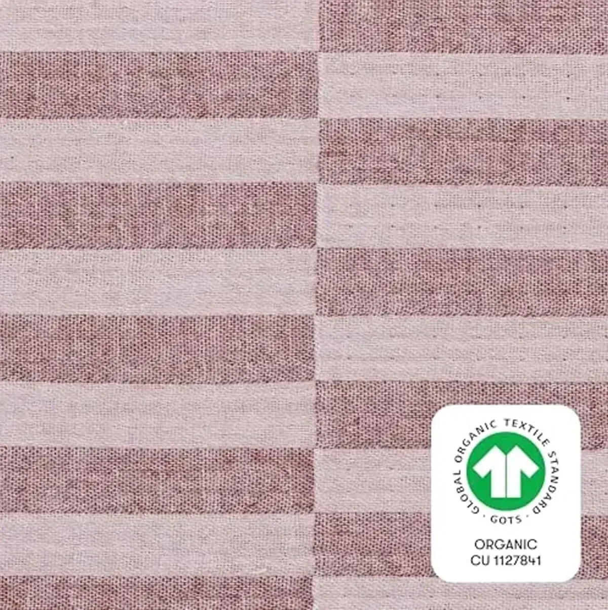 Babyletto 100% Organic Cotton Crib Sheet, GOTS-Certified, Fitted 360°, Ultra-Soft and Breathable Muslin - Maroon Offset Stripe