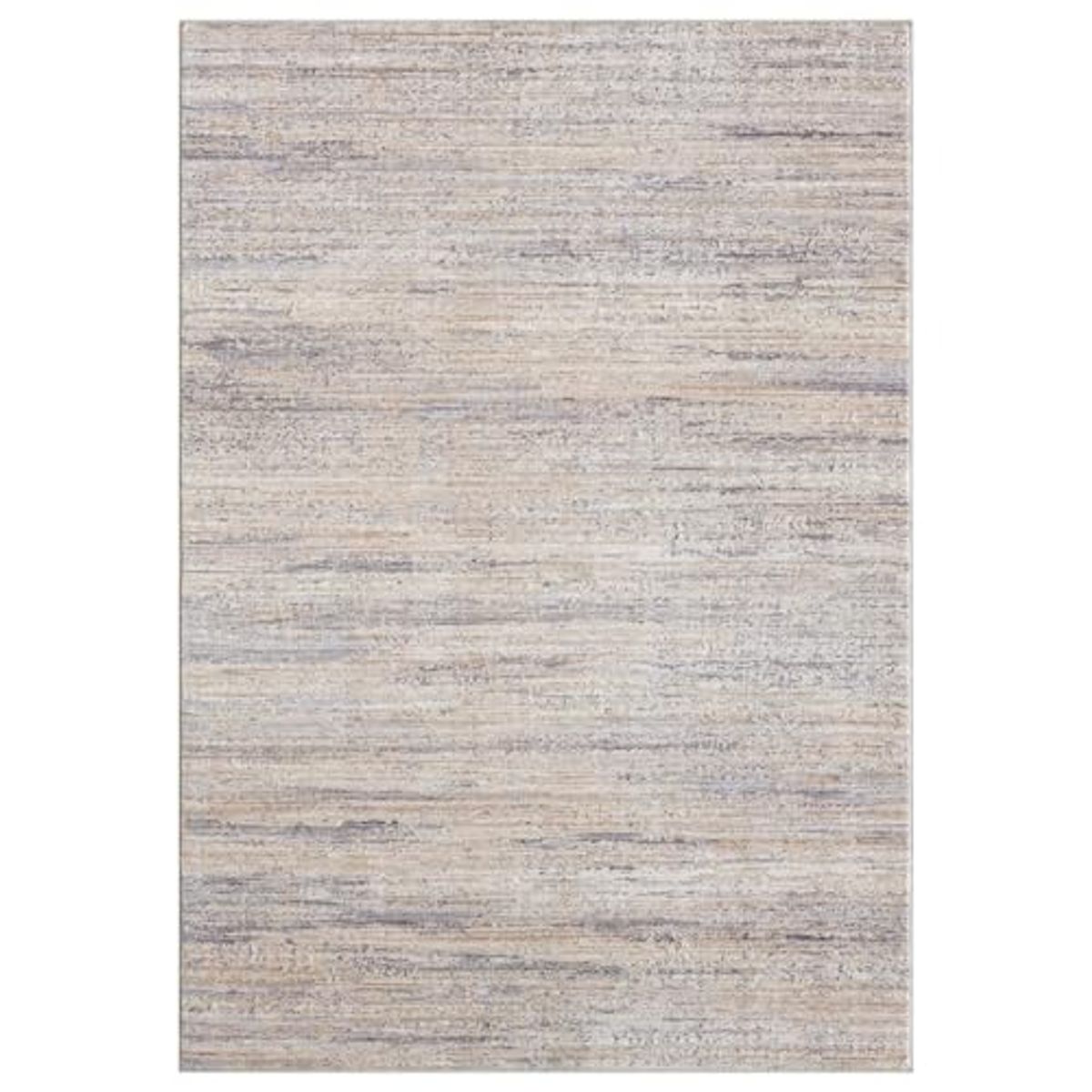 LR Home Indoor 8 x 10 Durable Performance Area Rug for Room Décor | Boho Striped Carpet for Living Room, Bedroom, Playroom, Kitchen | Gray/Beige