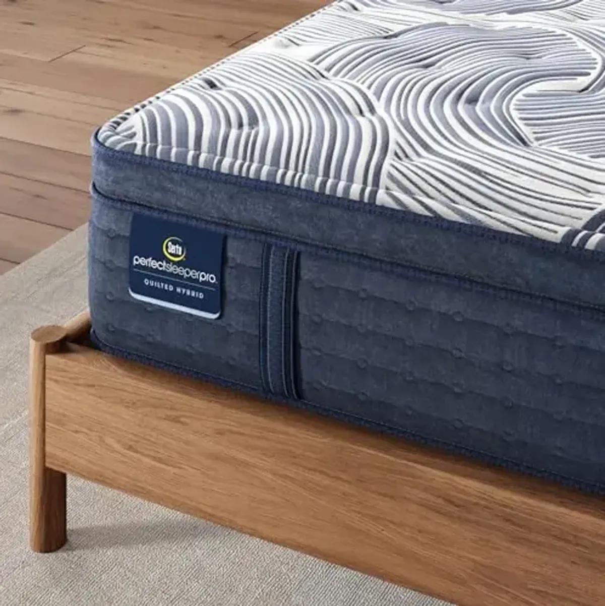 Serta Perfect Sleeper Pro - Edinburgh 15" Plush Pillow Top King Latex Hybrid Mattress - 5 Support Zones and Cooling Tech for Premium Hybrid Comfort - 100 Night Trial, CertiPUR-US Certified