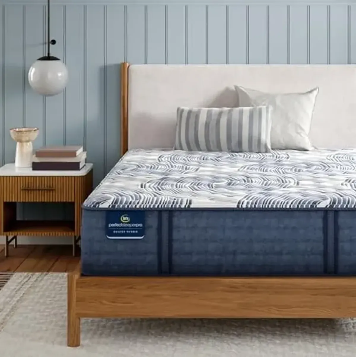 Serta Perfect Sleeper Pro - Geneva 13.5" Firm King Latex Hybrid Mattress - 5 Support Zones and Cooling Tech for Premium Hybrid Comfort - 100 Night Trial, CertiPUR-US Certified