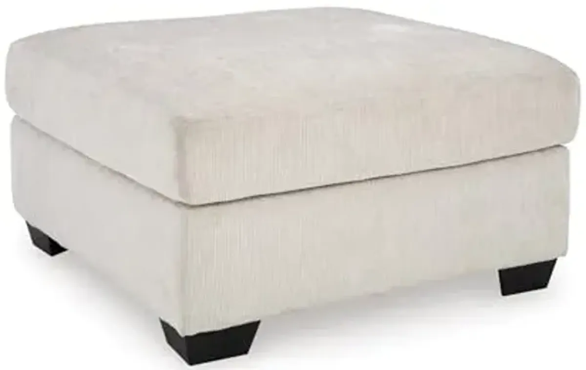Signature Design by Ashley Aviemore Contemporary Square Oversized Accent Ottoman for Living Room, Beige