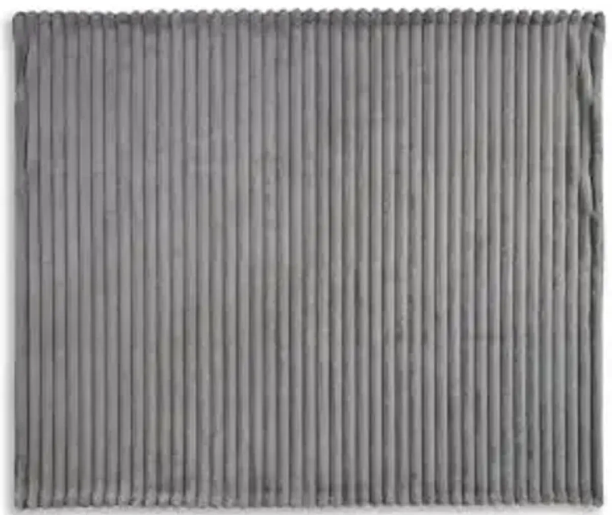 Signature Design by Ashley Alsonwell Contemporary Machine Washable Jacquard Faux Fur Throw with Stripe Design, Gray