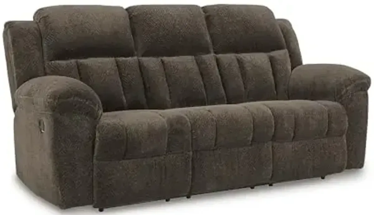Signature Design by Ashley Frohn Modern Manual Reclining Sofa, Dark Brown